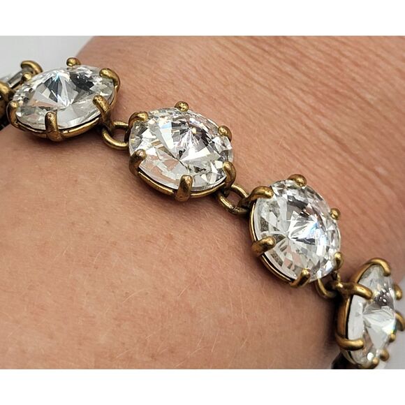Stella and Dot Chunky Large Crystal Bracelet 8.5in - Picture 1 of 6